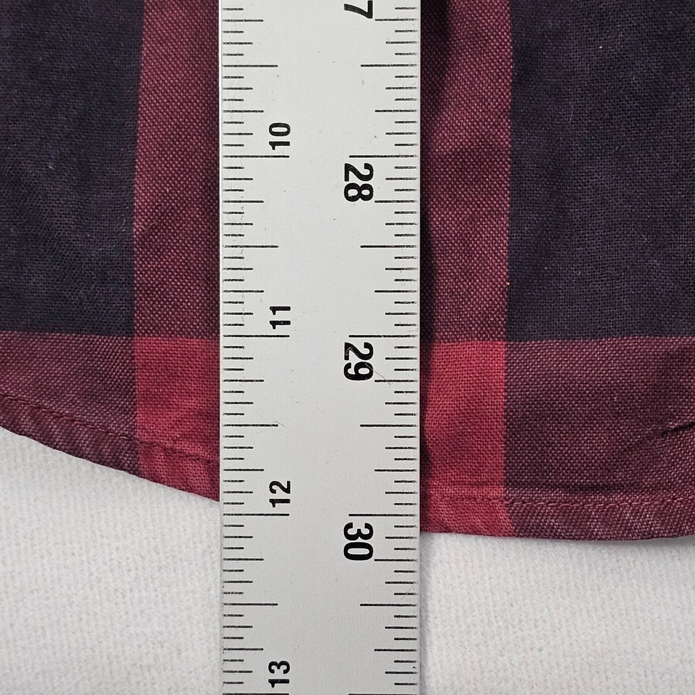 Express Soft Wash Red Check Long Sleeve Button-Up Flannel Shirt Women's L - Picture 6 of 6